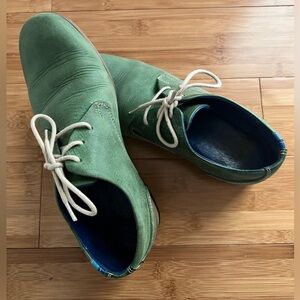 John Fluevog Radio CBC Leather & Suede Derby Shoes